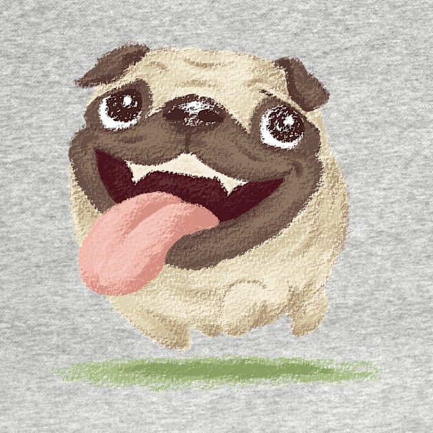 Active pug dog by sanogawa